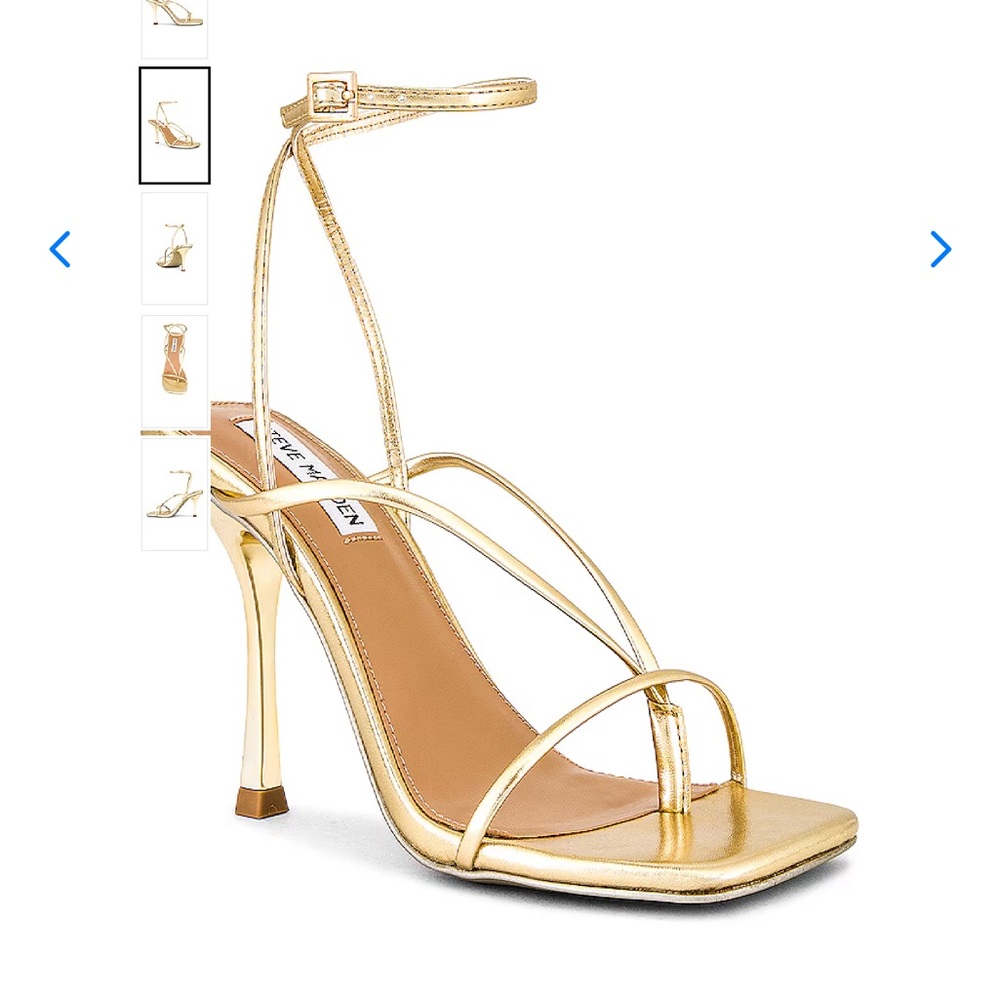 Steve Madden Annie Gold Strappy Heel